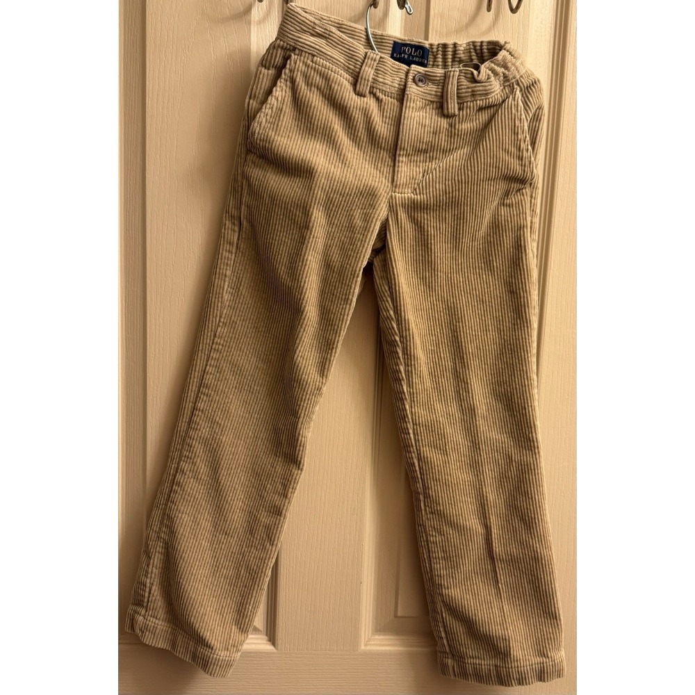 Polo Ralph Lauren Corduroy Pants Youth Boy Size 6 Tan Beige EUC